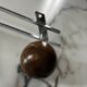 Vintage metal and wood wall coat rack or hook