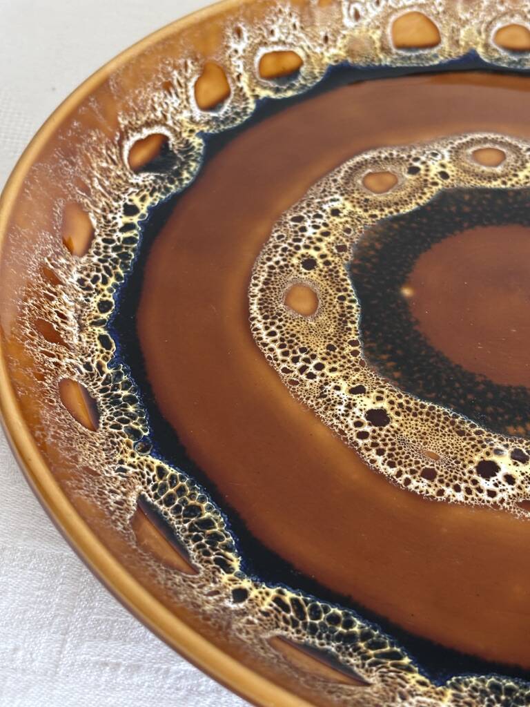 Round hollow serving dish Sarreguemines model Hawai