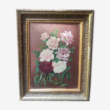 Oil painting, bouquet of flowers