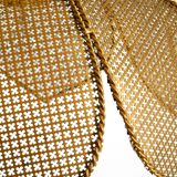 Beautiful rare 1980s Regency floral design brass ceiling lamp