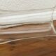 Clear blown glass vase