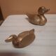 Set of two brass ducks