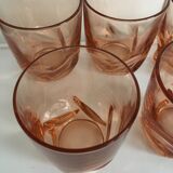 Lot of 5 tinted pink to square wave base