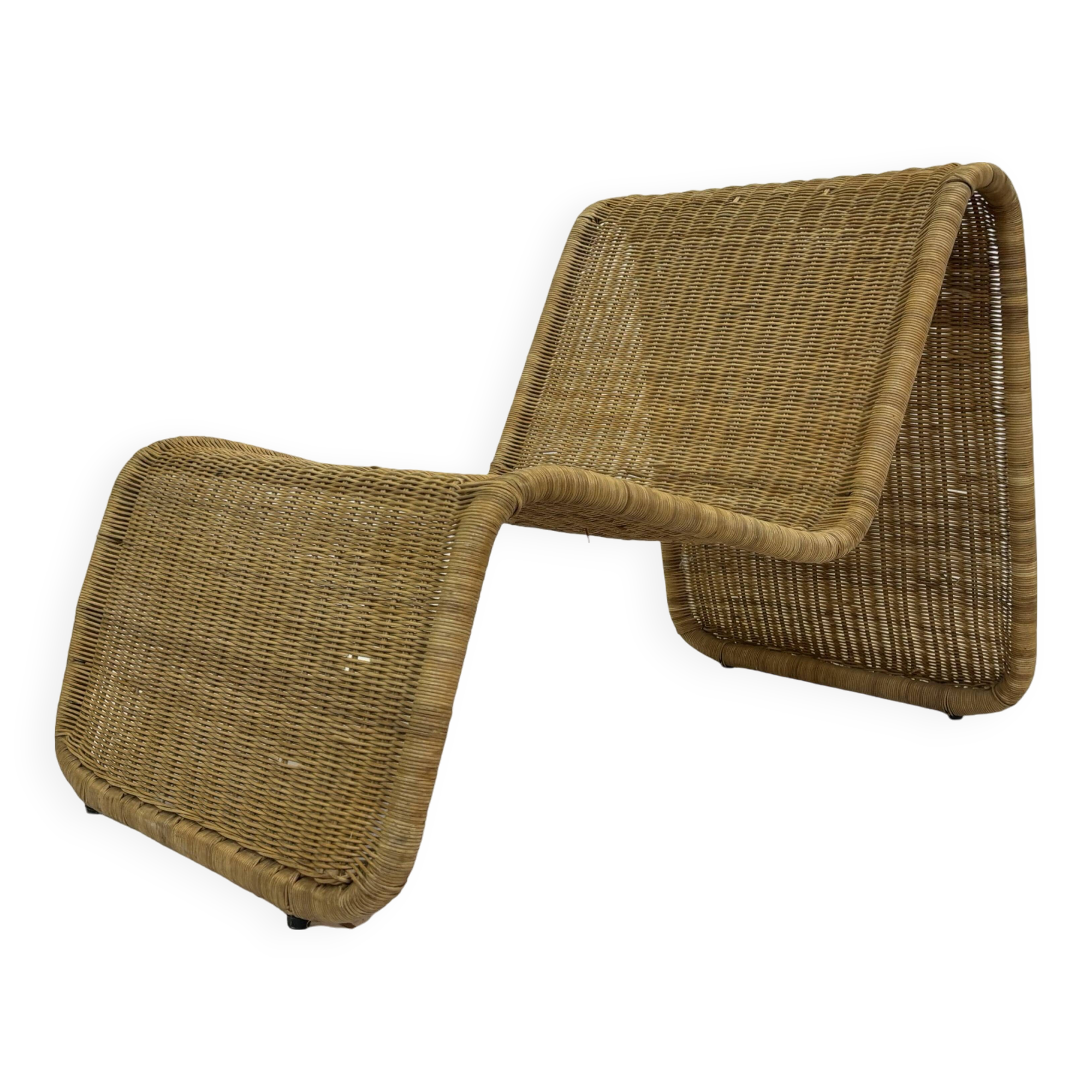 Vintage Ikea Hestra Wicker Lounge Chair 80's Design