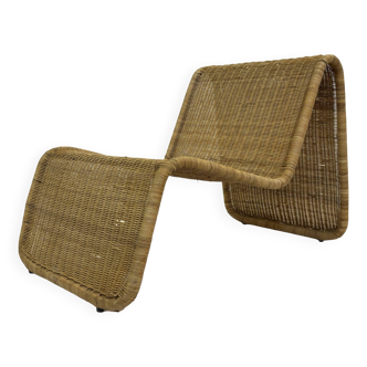 Vintage Ikea Hestra Wicker Lounge Chair 80's Design