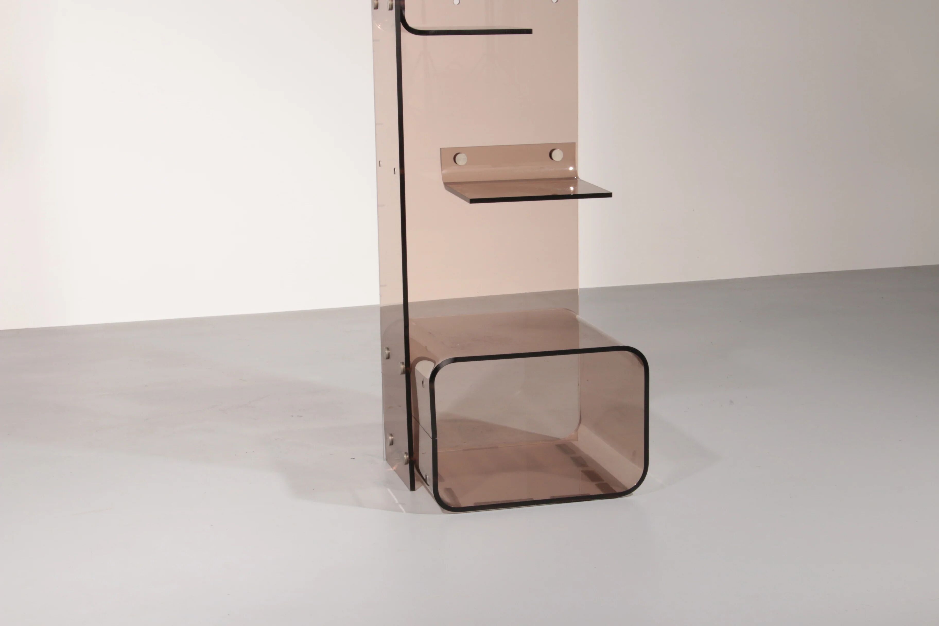 Iconic Michel Dumas Plexiglas bookcase – 1970s French space age design