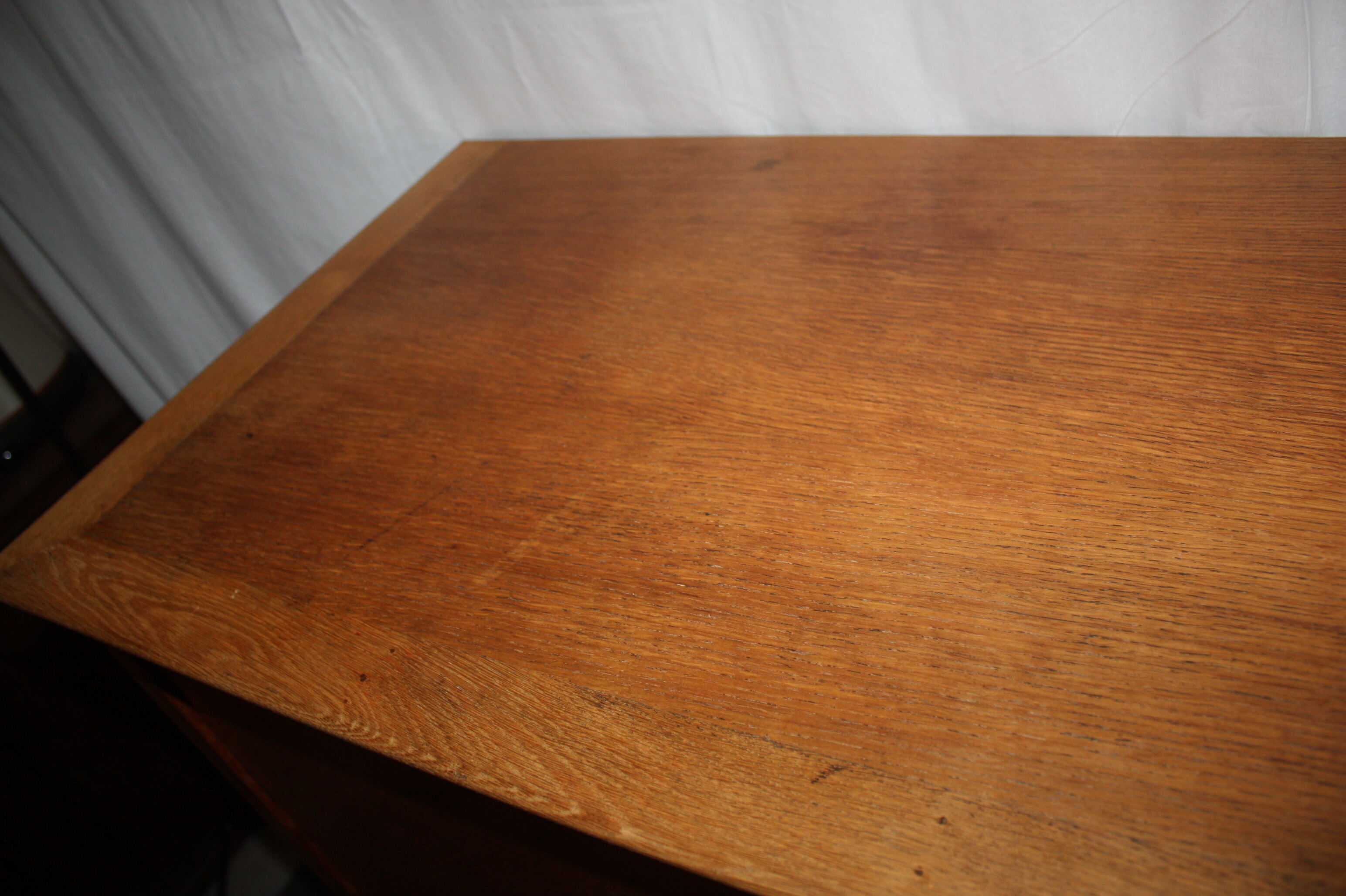 Vintage oak buffet and ceramic 1950