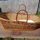 Former Couffin Bed Baby Wicker Braided With Anses - Vintage Matelas