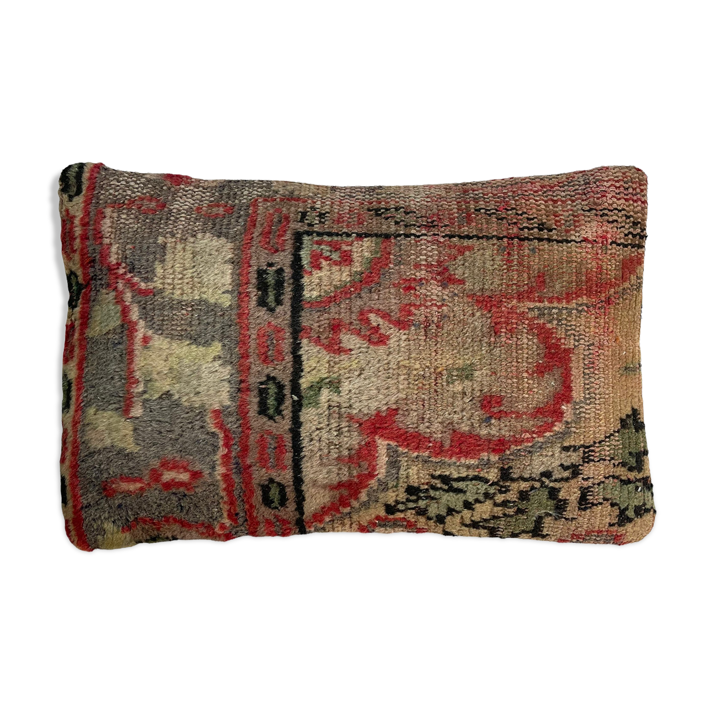 Vintage turkish rug cushion cover, 30 x 50 cm