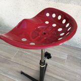 Vintage high stool sitting tractor