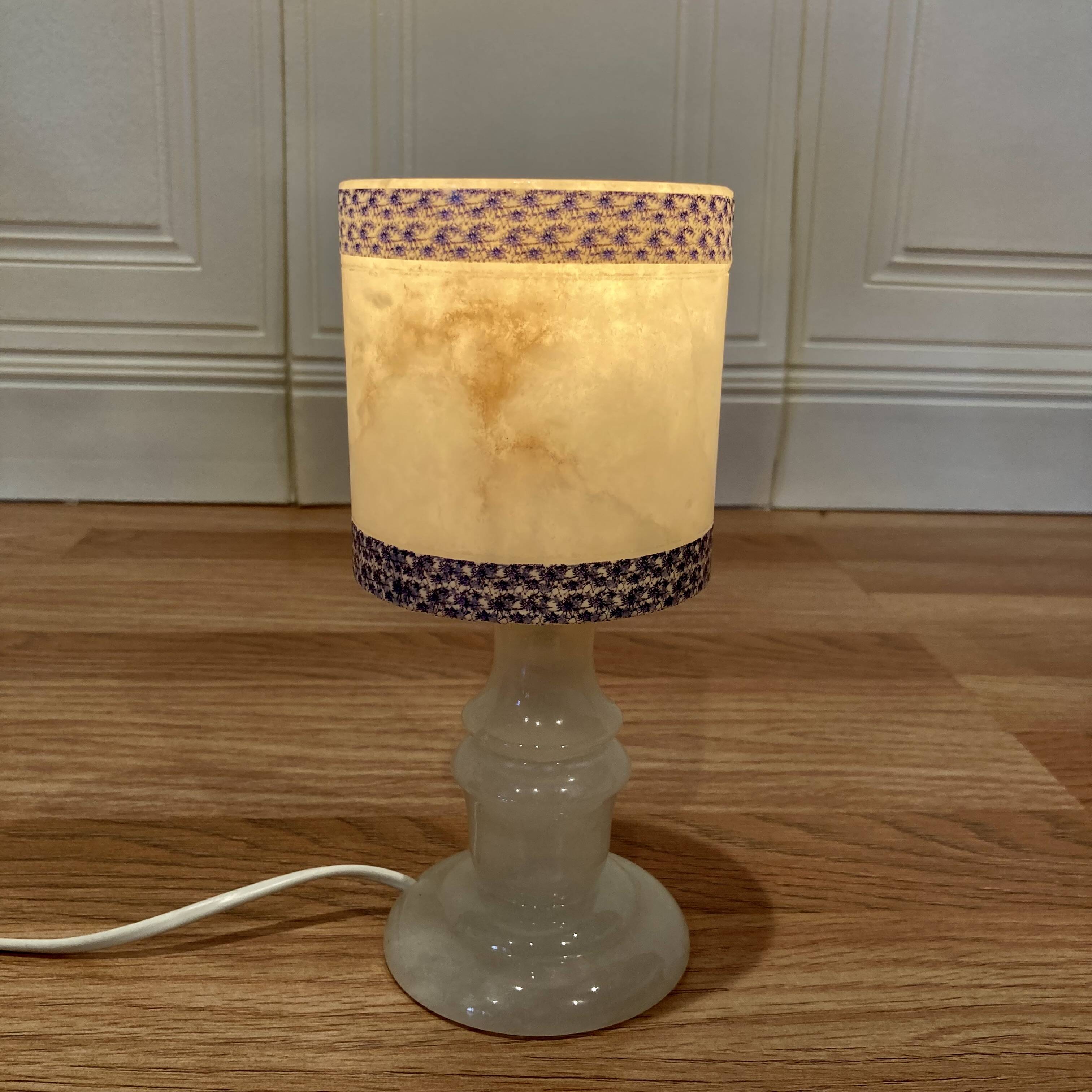 Ensemble de cinq lampes Design scandinave albâtre 1950.