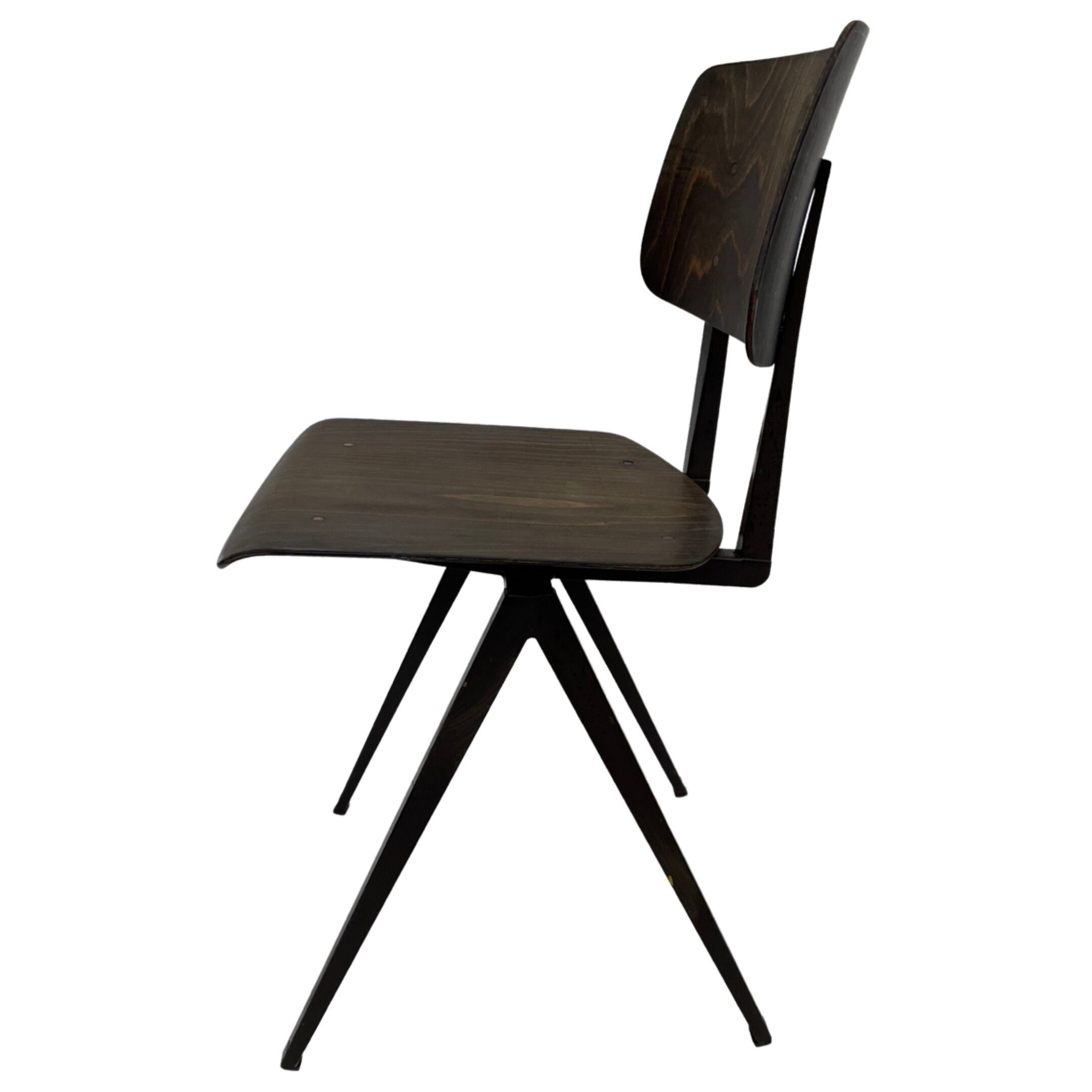 Lot de 4 chaises d’école vintage Galvanitas S16 Pays-Bas