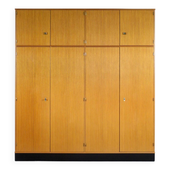 XL Large and tall 8-door mid century modern design wardrobe in teak, 1960s