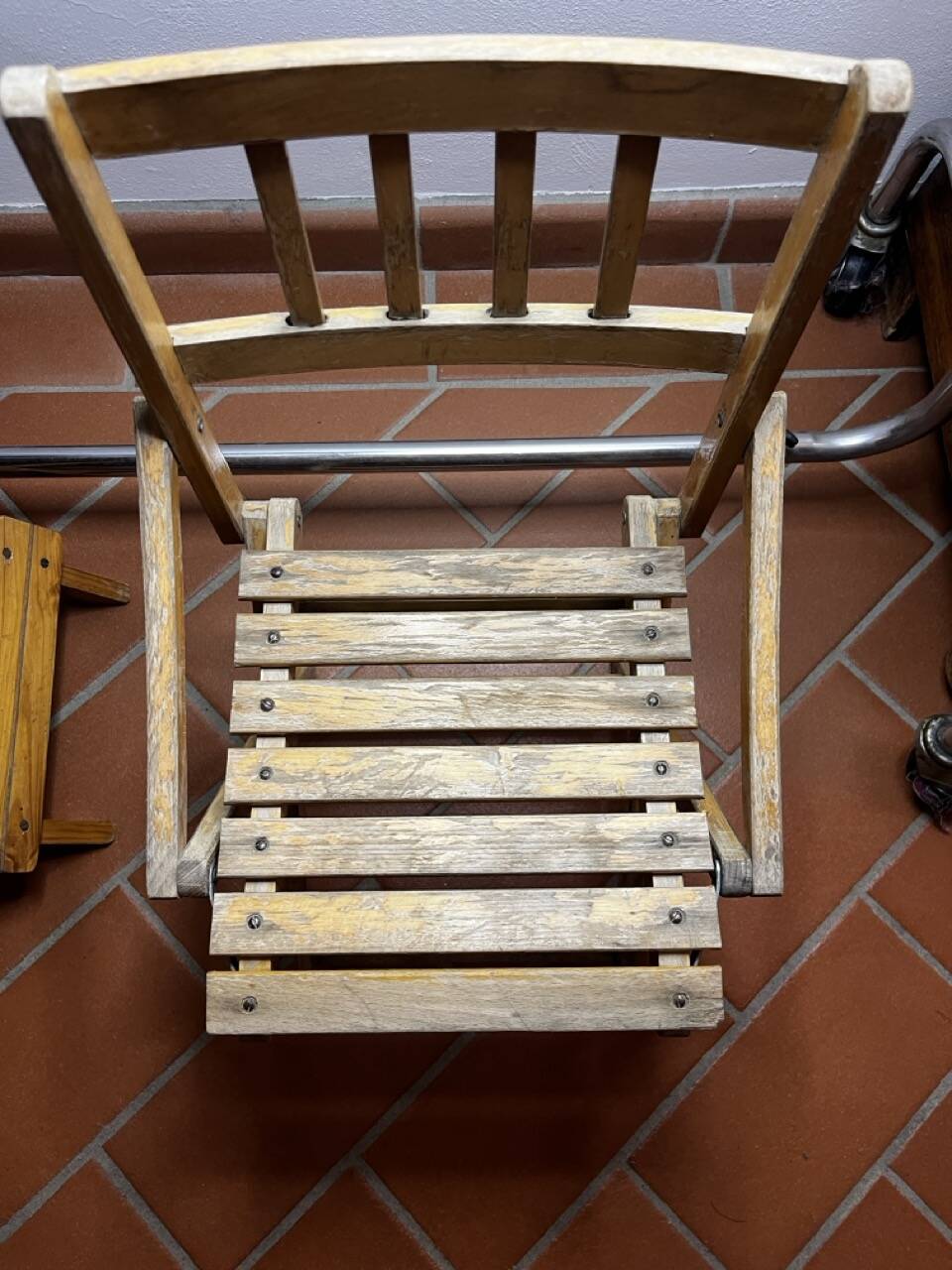 Chaise pliante vintage pour enfants, Italie, années 50