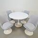 Chaises Tulipe Vintage et Table à Manger dans le style d'Eero Saarinen, années 1970, Ensemble de 5