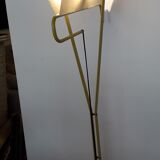 Floor lamp yellow foot lampshade parchment veil