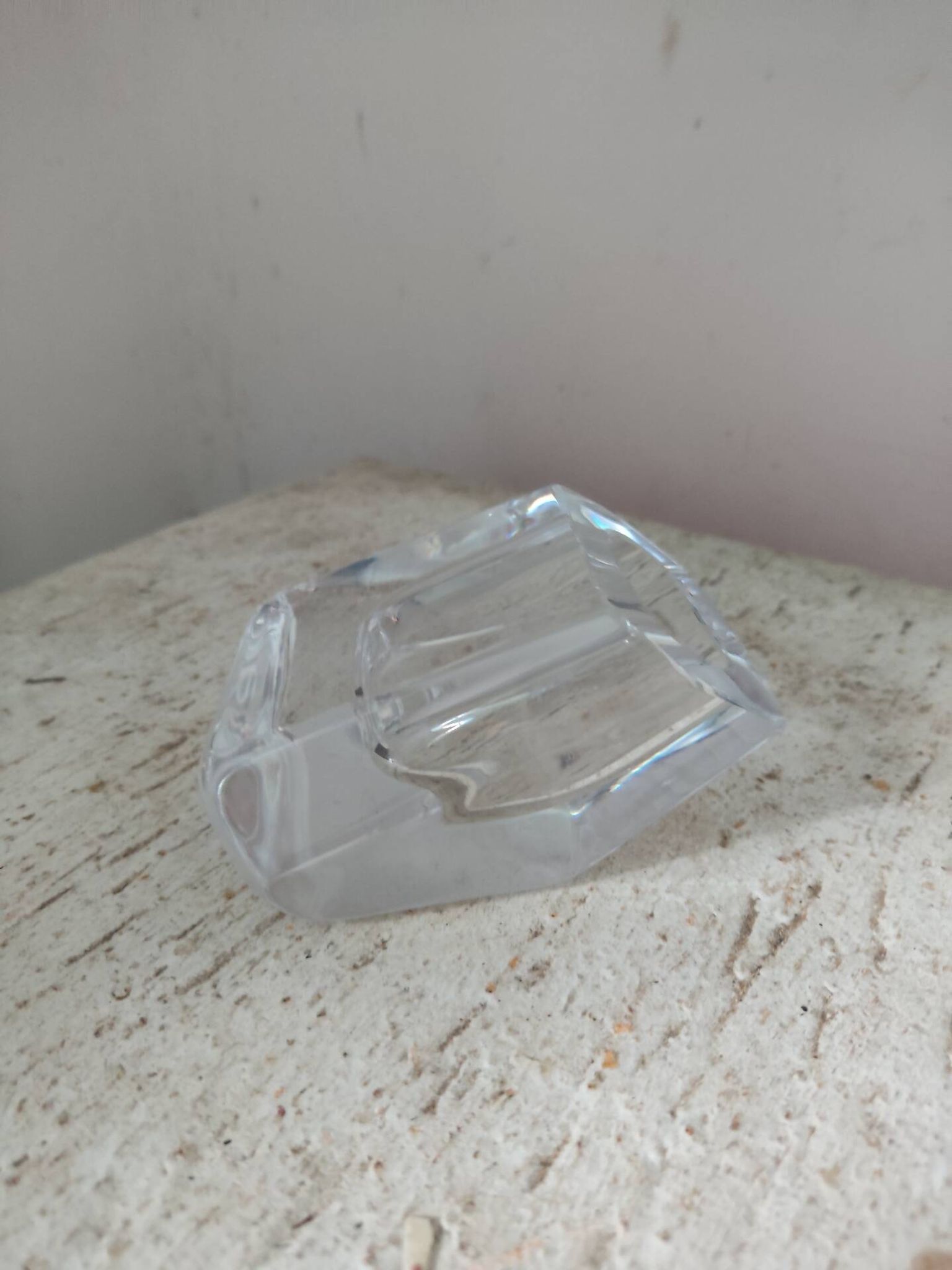 Crystal Daum ashtray pen holder tray