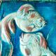 Wall plaque in glossy ceramic 1930, Gustav HEINKEL (1907-1945), Majolica from KARLSRUHE
