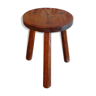 Vintage tripod stool in solid wood