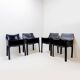 Set of 4 'Cab 413' chairs with armrests by Mario Bellini for Cassina - 1970s