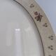 Vintage oval plate Salins model Simone beige with flowers