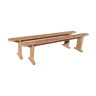 Pair of benches in raw wood cherry