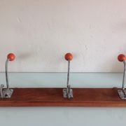 Old patere with 3 heads Orange balls/vintage years 50-60