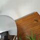 Chromen lamp met glazen details, tafellamp