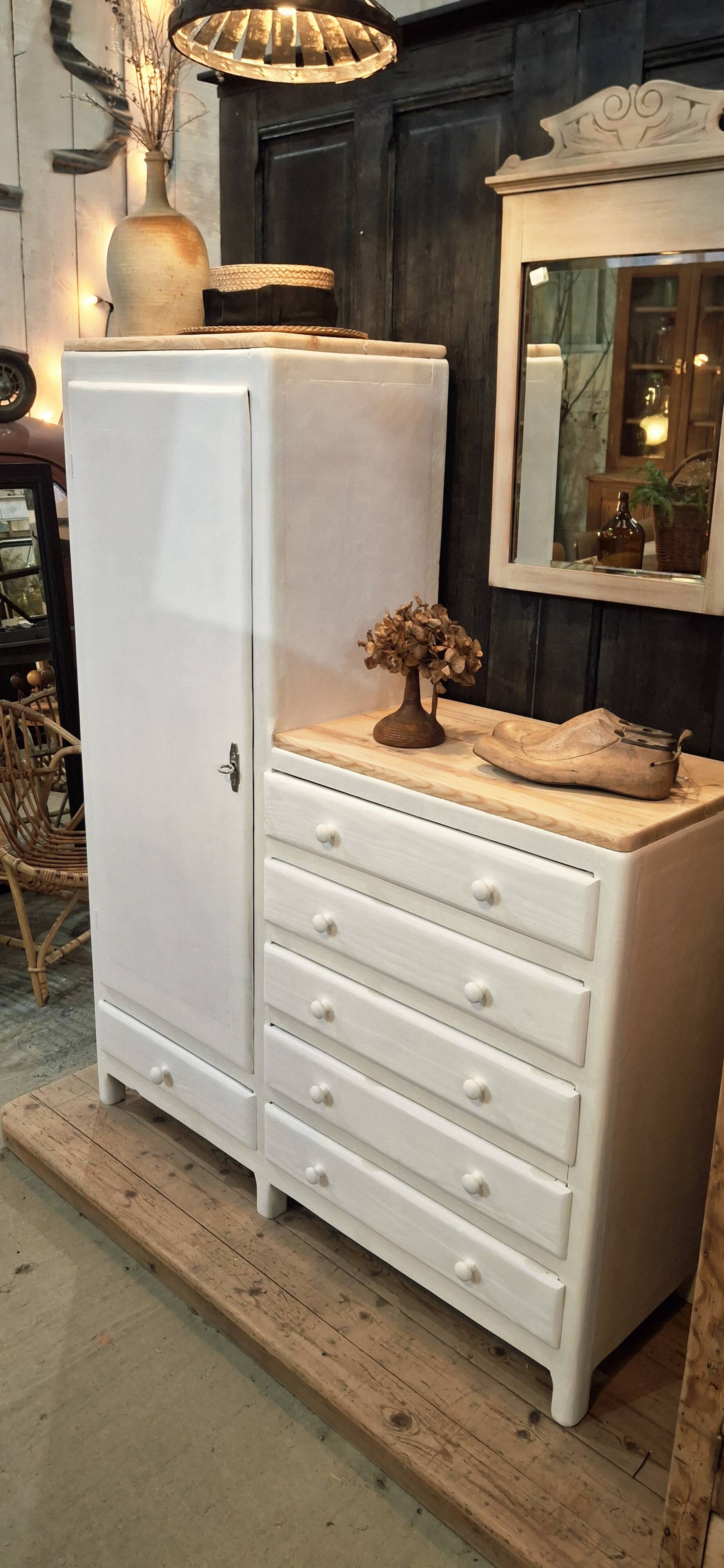 Vintage asymmetrical wardrobe