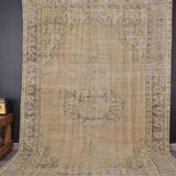 Beige Vintage Turkish Floral Rug sku 1261