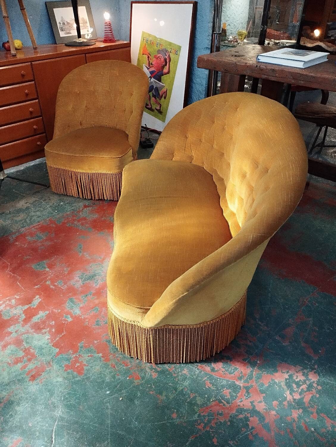 Toad sofa and 2 armchairs set