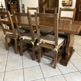 Solid wood table and 6 chairs