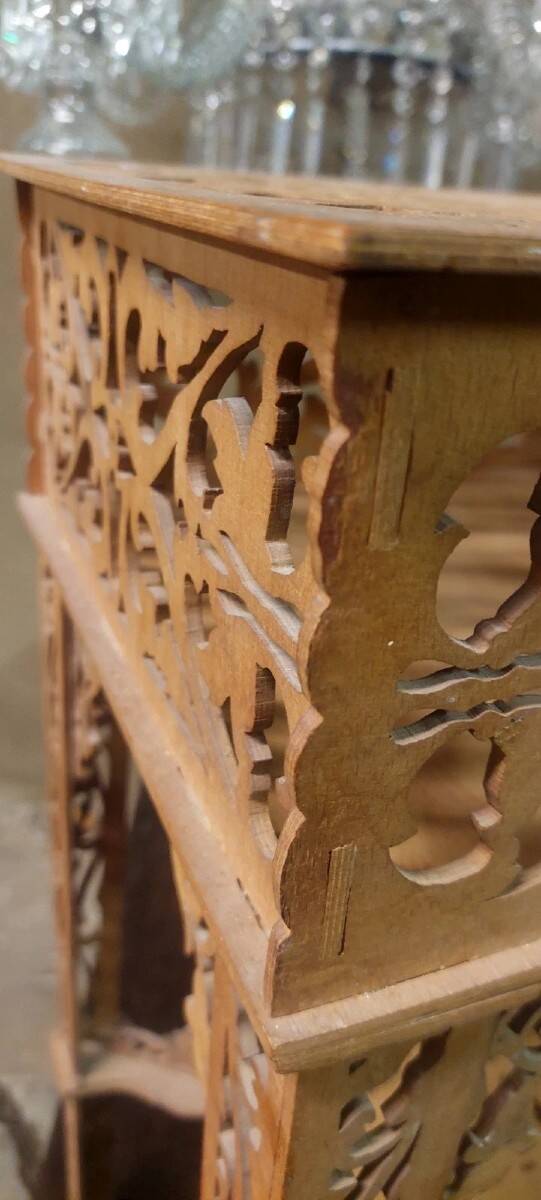 Rare antique wooden arch table, signed Amati, Turin, early 20th century Art Nouveau