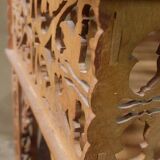 Rare antique wooden arch table, signed Amati, Turin, early 20th century Art Nouveau