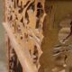 Rare antique wooden arch table, signed Amati, Turin, early 20th century Art Nouveau