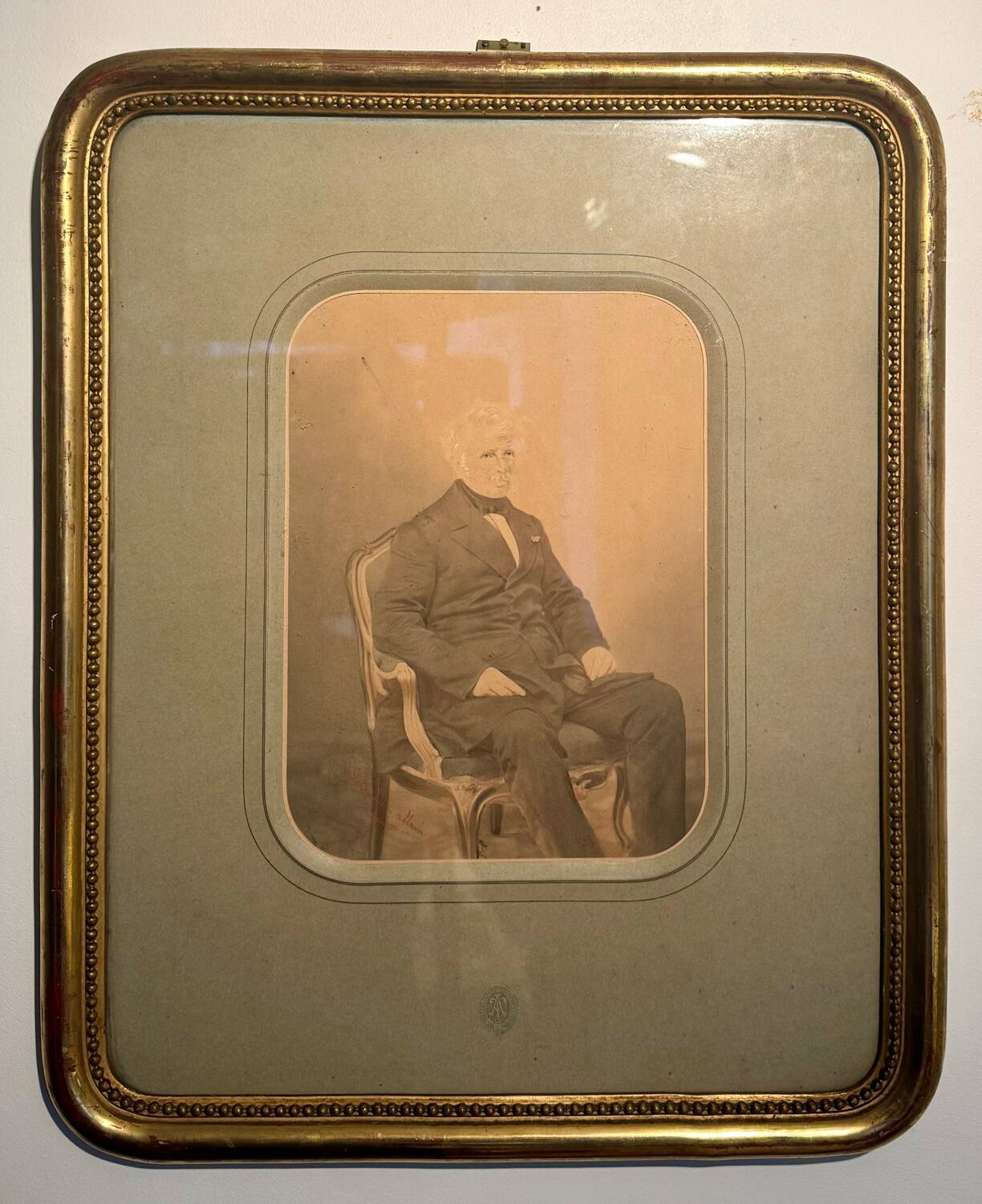 Old photograph, signed, circa 1860