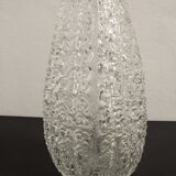 Brutalist honeycomb crystal vase