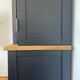 Trendy industrial sideboard in solid black wood