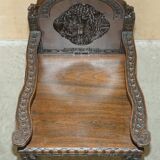 Chinese hand-carved desk from around 1940 with matching chair.