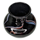 Vase Verrerie de Maure - Vieil black and scrolls
