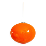 Large Space Age pendant light in orange opaline, 1960s-70s