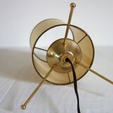 1950s brass tripod table lamp