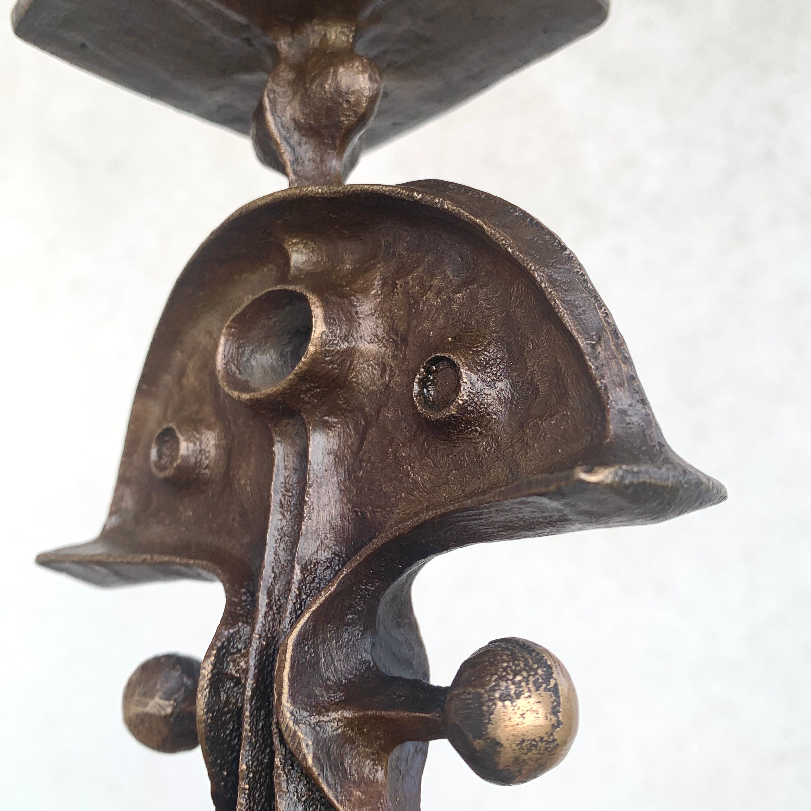 Brutalist Candlestick by Zoltan Pap