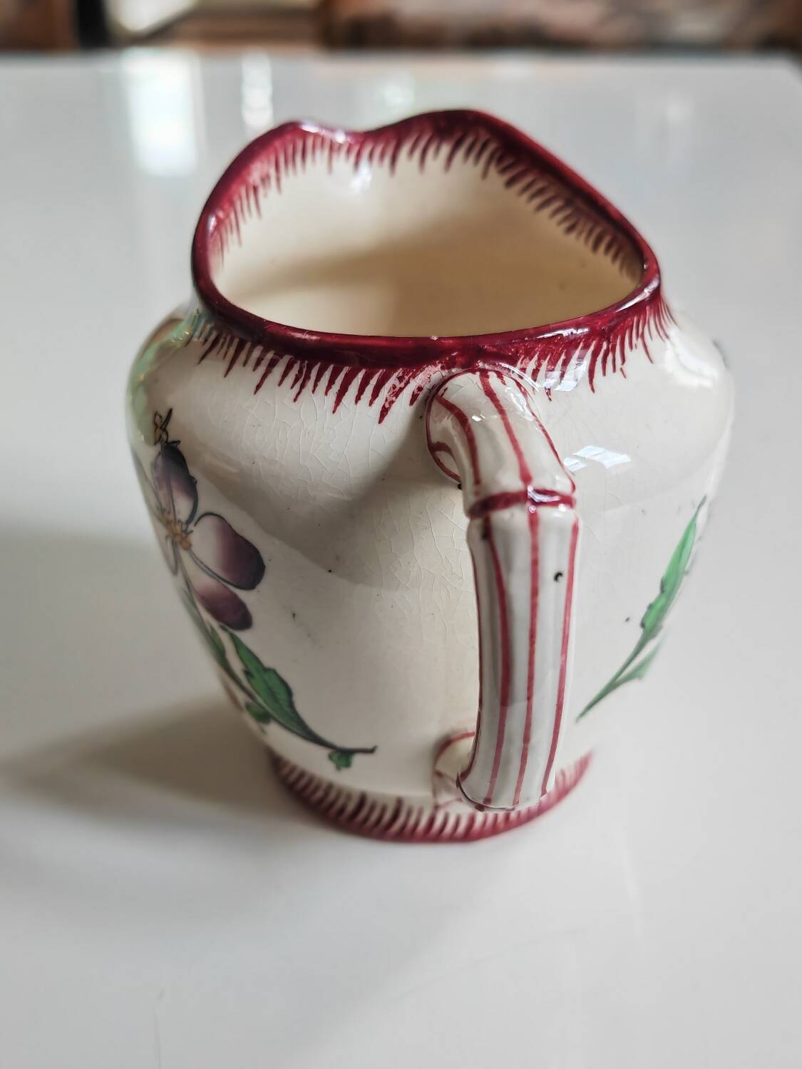 Sarreguemines milk jug