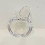 Crystal apple-shaped catchall – Vannes-le-Châtel, 1970s