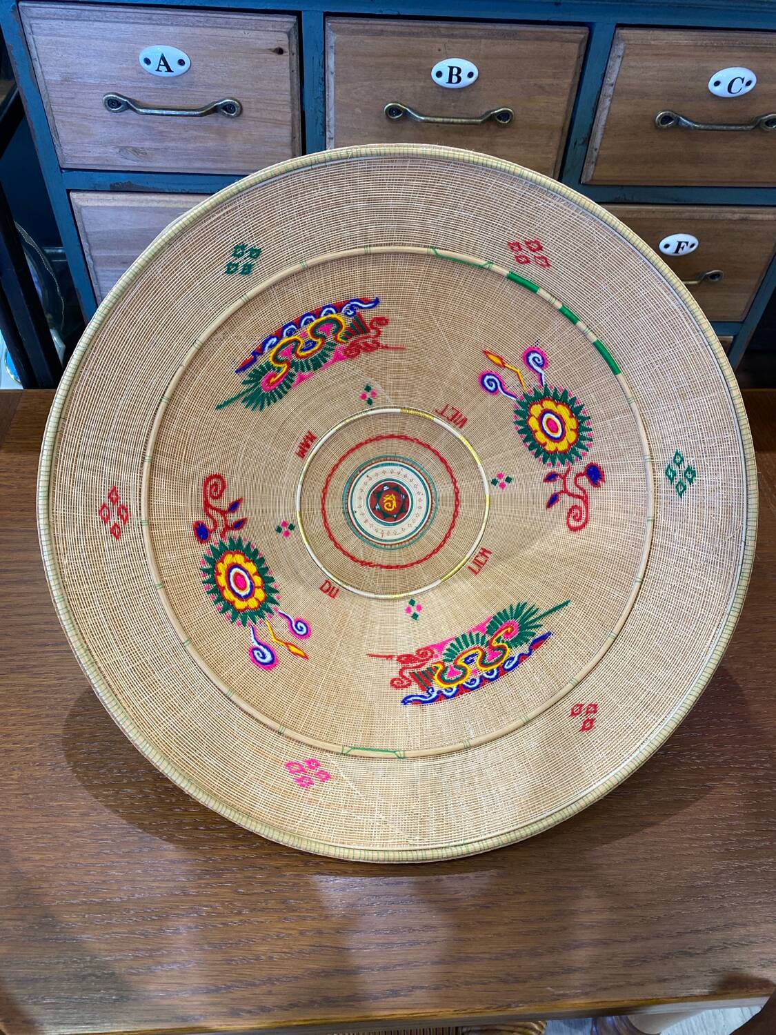 Old embroidered Vietnam hat