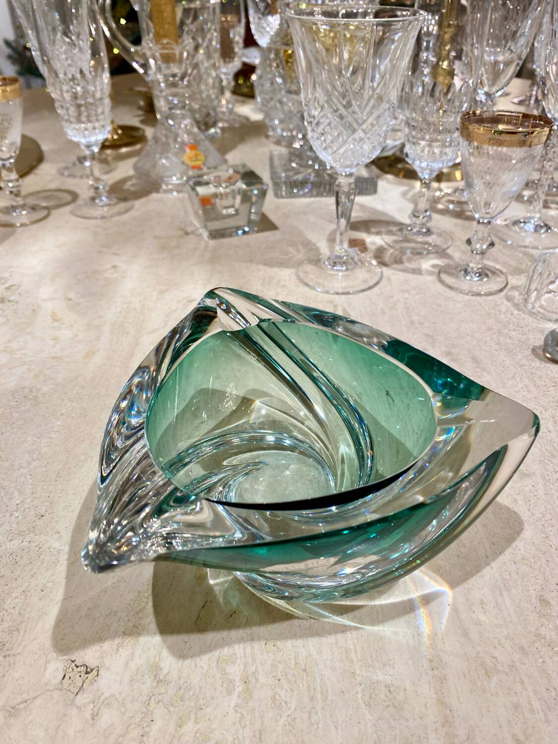 Val Saint-Lambert trident ashtray 1960