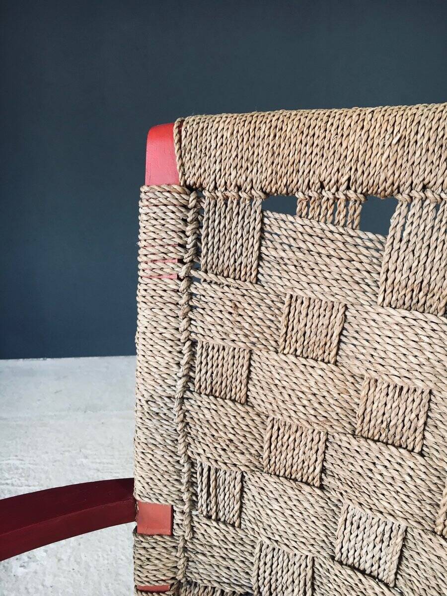 Vintage Mediterranean Rope Armchair, France, 1930s