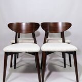 Scandinavian design pearl bouclé dining room chairs set of 6