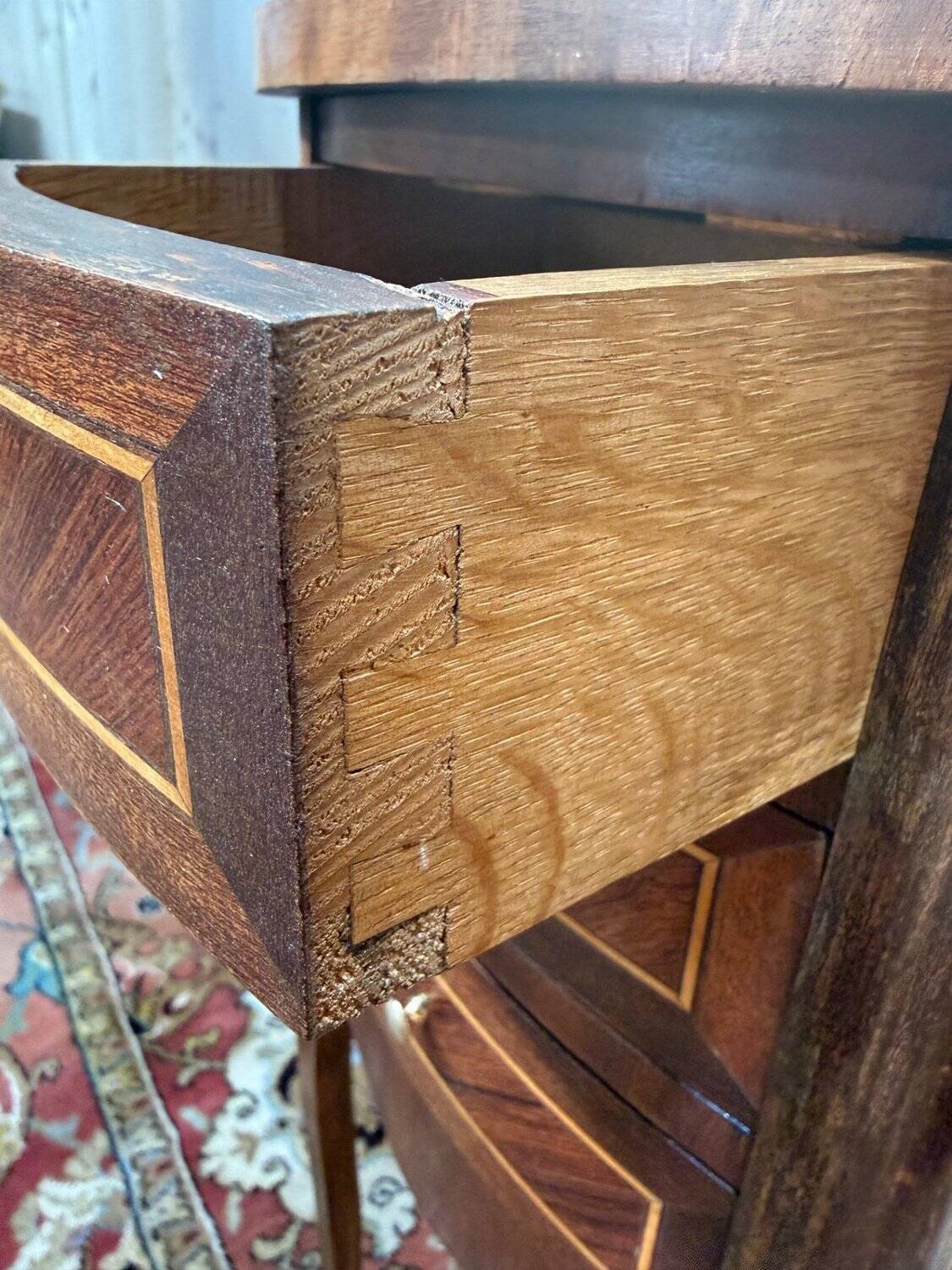 Pair of Louis XV bedside tables in marquetry